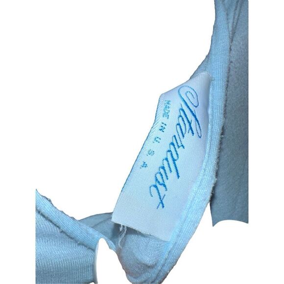 Beautiful RARE Vintage Vintage blue chiffon and lace sheer robe nightgown Cottag - Picture 6 of 9